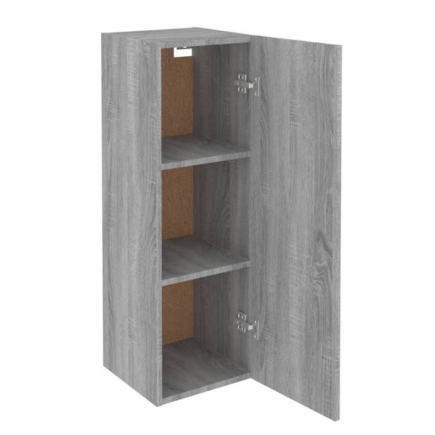 vidaXL Tv-meubel 30,5x30x90 cm bewerkt hout grijs sonoma eikenkleur