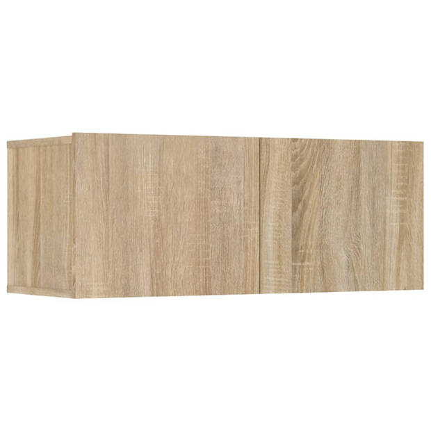 vidaXL Tv-meubels 4 st 80x30x30 cm bewerkt hout sonoma eikenkleurig