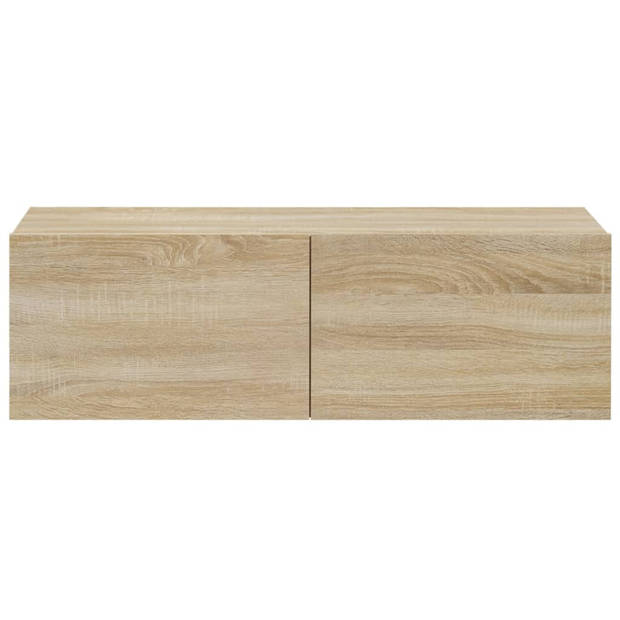 The Living Store Tv-meubelset Sonoma Eiken - 4x 100x30x30cm - 2x 80x30x30cm