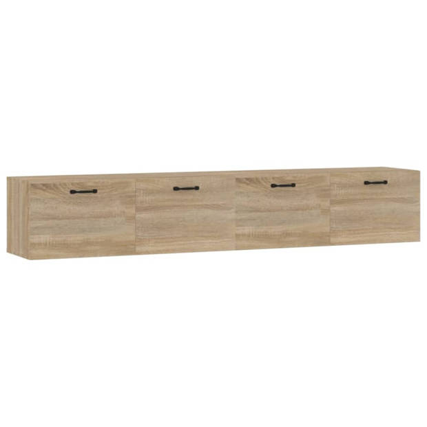 vidaXL Wandkasten 2 st 100x36,5x35 cm bewerkt hout sonoma eikenkleurig