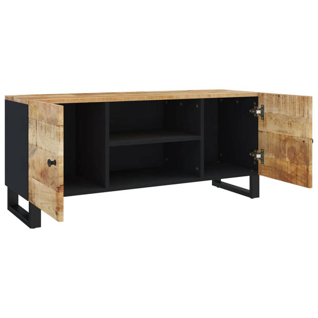 The Living Store Industrieel TV-meubel - Massief mangohout - 105 x 33 x 46 cm