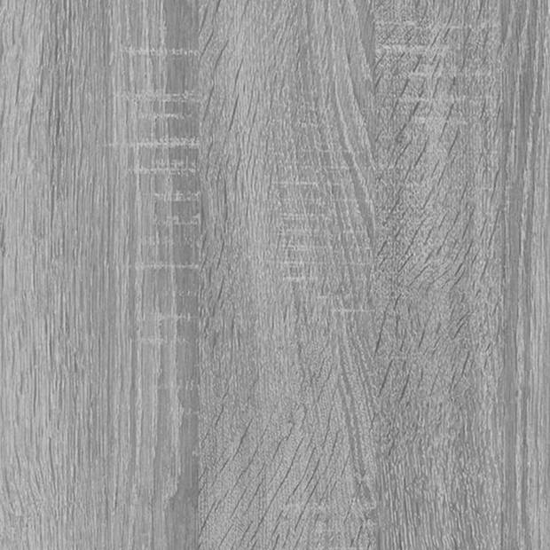 The Living Store Eettafel - 80 x 80 x 75 cm - Grijs Sonoma Eiken - Duurzaam bewerkt hout