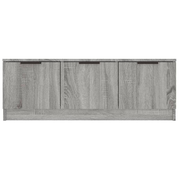 vidaXL Tv-meubel 102x35x36,5 cm bewerkt hout grijs sonoma eikenkleurig