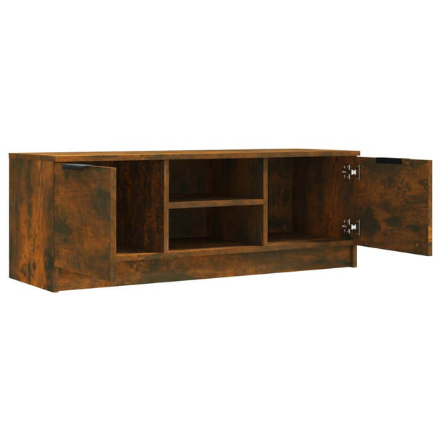 vidaXL Tv-meubel 102x35x36,5 cm bewerkt hout gerookt eikenkleurig