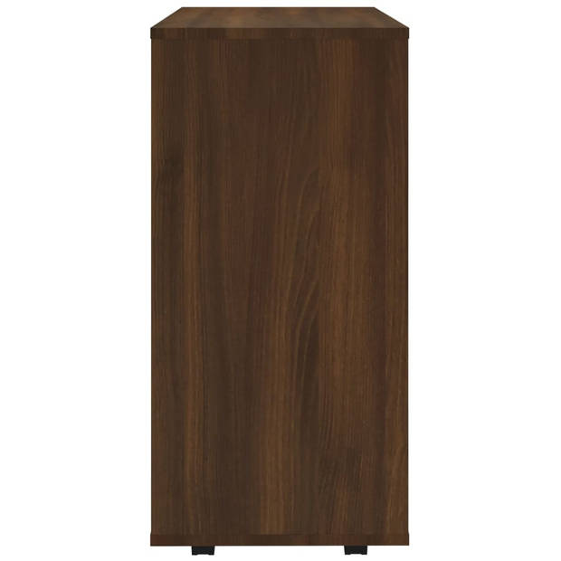 vidaXL Kast verrijdbaar 60x35x75 cm bewerkt hout bruin eikenkleur