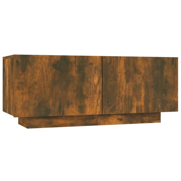 vidaXL Tv-meubel 100x35x40 cm bewerkt hout gerookt eikenkleurig