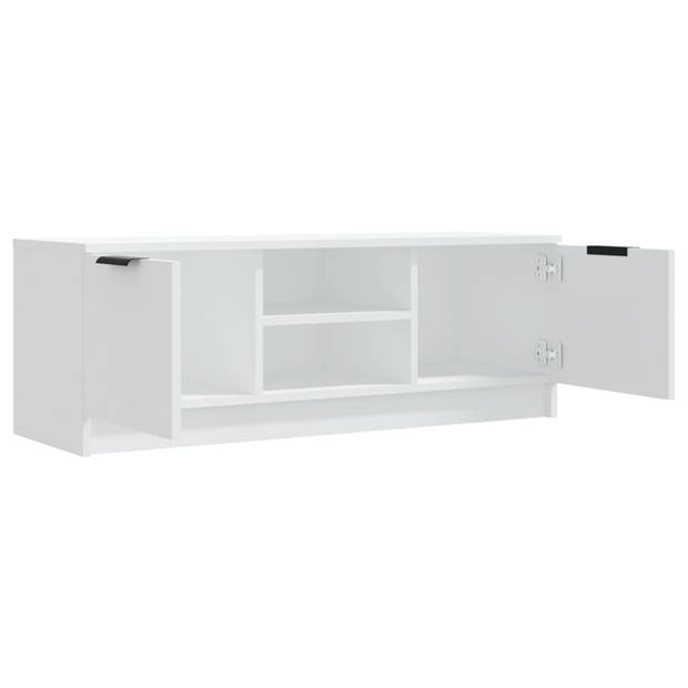 vidaXL Tv-meubel 102x35x36,5 cm bewerkt hout wit