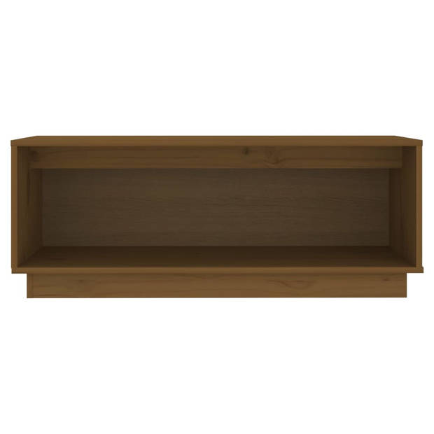 vidaXL Tv-meubel 90x35x35 cm massief grenenhout honingbruin