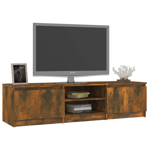 The Living Store Tv-meubel - Tv-meubels - Afmetingen- 140 x 40 x 35.5 cm - Kleur- Gerookt eiken