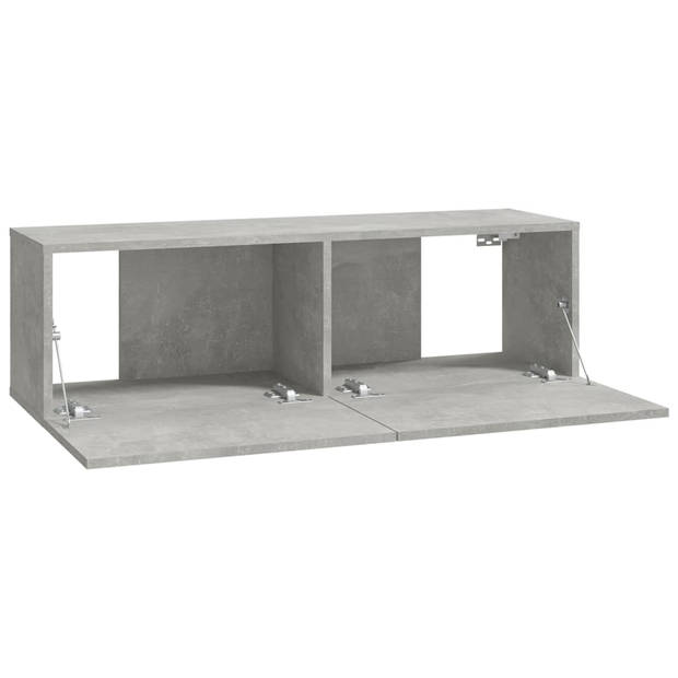 vidaXL Tv-wandmeubels 4 st 100x30x30 cm betongrijs