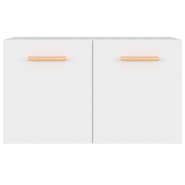 The Living Store Wandkast - naam - Opbergruimte - 60 x 36.5 x 35 cm - Kleur wit