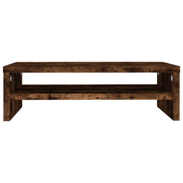 vidaXL Monitorstandaard 42x24x13 cm bewerkt hout gerookt eikenkleurig