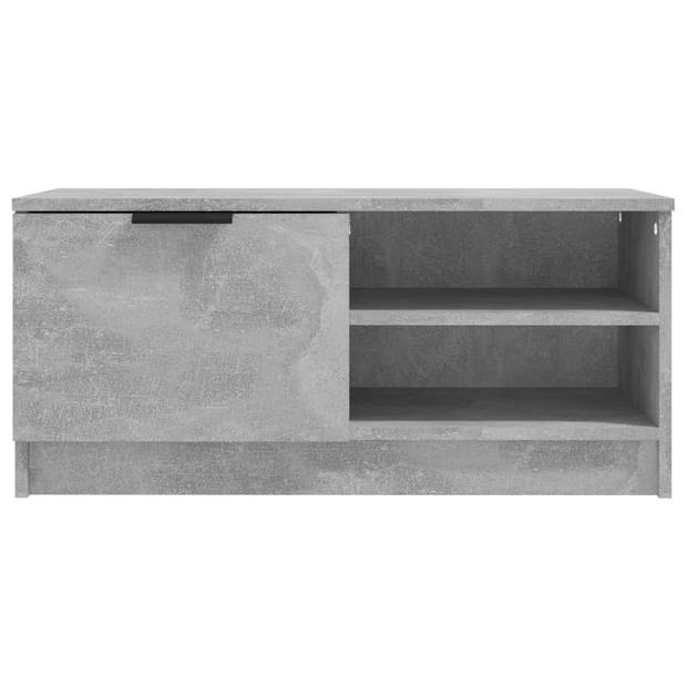 The Living Store TV-Meubel - Betongrijs - 80 x 35 x 36.5 cm - Praktisch en Stijlvol