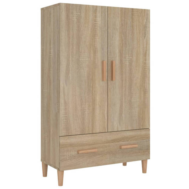 vidaXL Hoge kast 70x31x115 cm bewerkt hout sonoma eikenkleurig