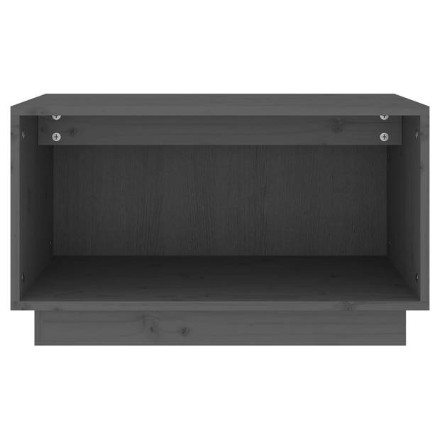 vidaXL Tv-meubel 60x35x35 cm massief grenenhout grijs