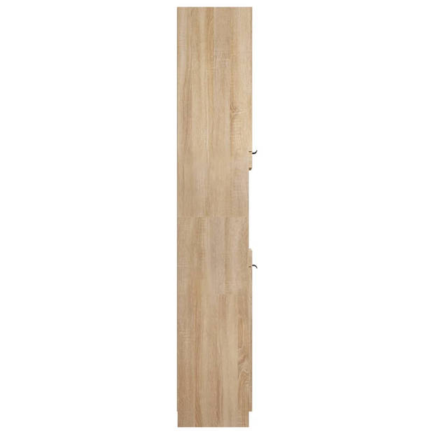 vidaXL Badkamerkast 32x34x188,5 cm bewerkt hout sonoma eikenkleurig