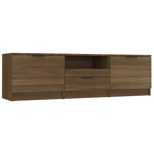 vidaXL Tv-meubel 140x35x40 cm bewerkt hout bruineikenkleurig