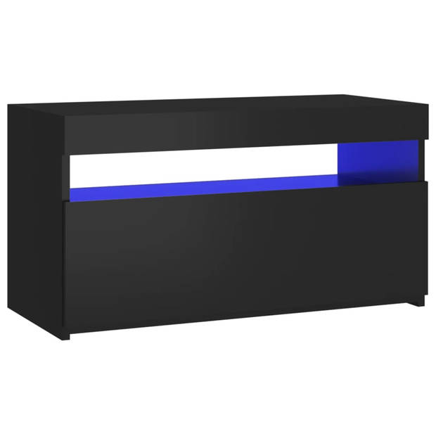 vidaXL Tv-meubel met LED-verlichting 75x35x40 cm zwart