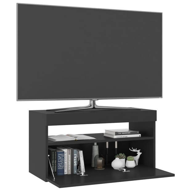 vidaXL Tv-meubel met LED-verlichting 75x35x40 cm zwart