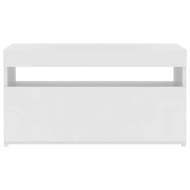 vidaXL Tv-meubel met LED-verlichting 75x35x40 cm wit