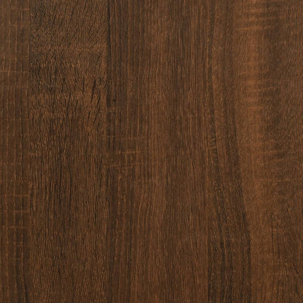 vidaXL Opbergbankje 82x42x45 cm bewerkt hout bruineikenkleurig