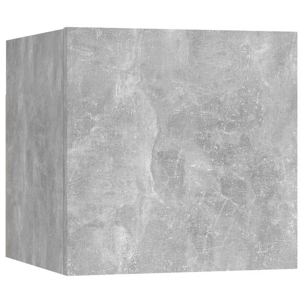 vidaXL Nachtkastjes 2 st 30,5x30x30 cm spaanplaat betongrijs