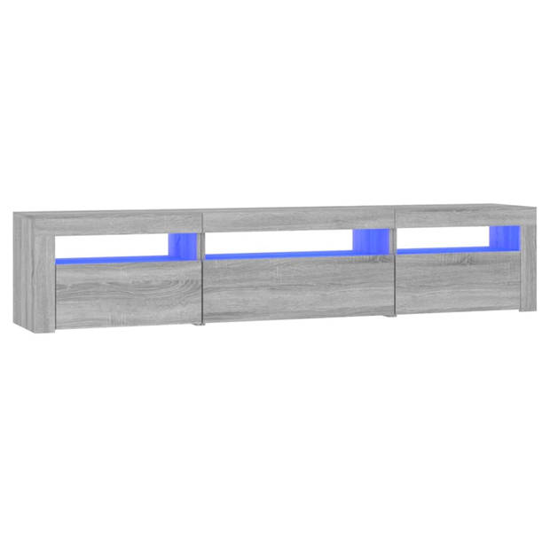 vidaXL Tv-meubel met LED-verlichting 195x35x40 cm grijs sonoma eiken