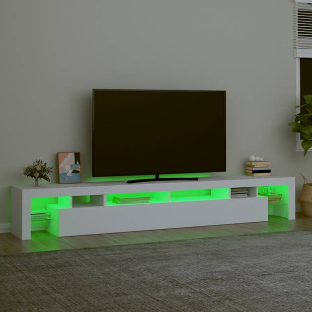 vidaXL Tv-meubel met LED-verlichting 260x36,5x40 cm wit