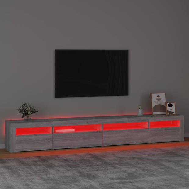 vidaXL Tv-meubel met LED-verlichting 270x35x40 cm grijs sonoma eiken