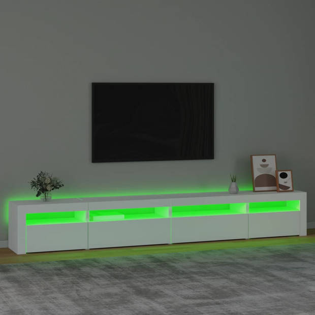 vidaXL Tv-meubel met LED-verlichting 270x35x40 cm wit