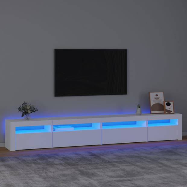 vidaXL Tv-meubel met LED-verlichting 270x35x40 cm wit