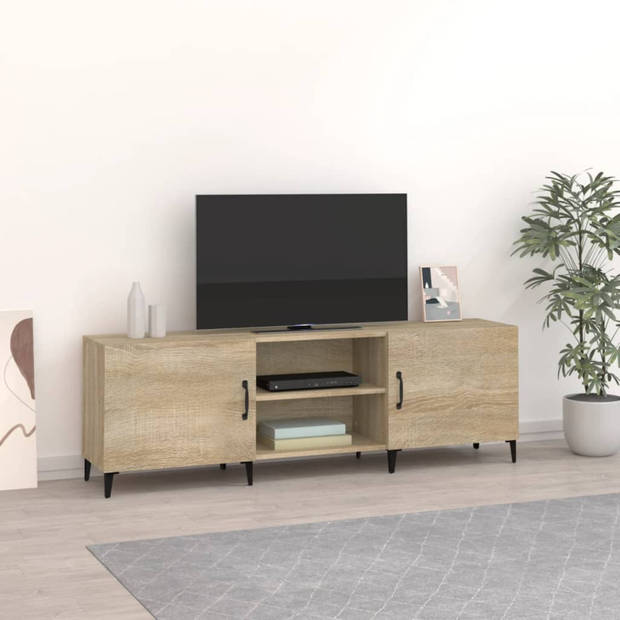 vidaXL Tv-meubel 150x30x50 cm bewerkt hout sonoma eikenkleurig