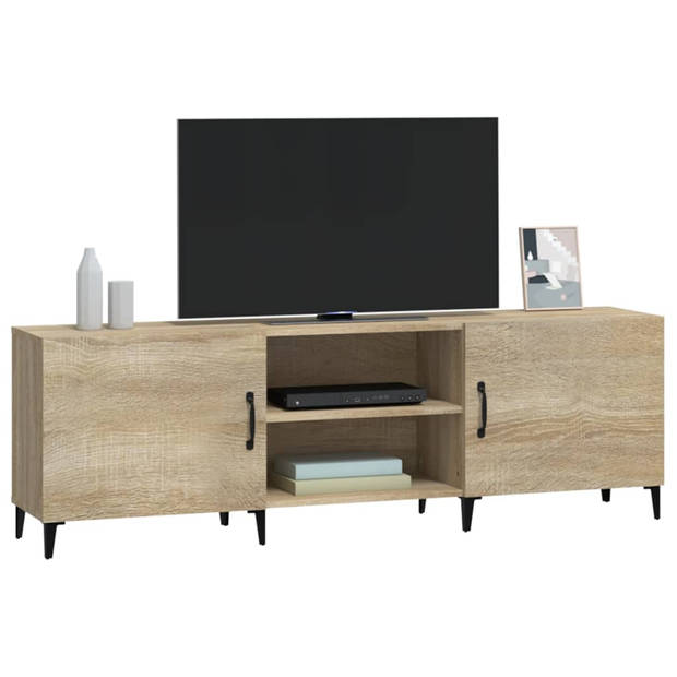 vidaXL Tv-meubel 150x30x50 cm bewerkt hout sonoma eikenkleurig