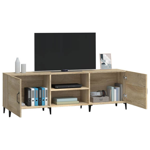 vidaXL Tv-meubel 150x30x50 cm bewerkt hout sonoma eikenkleurig