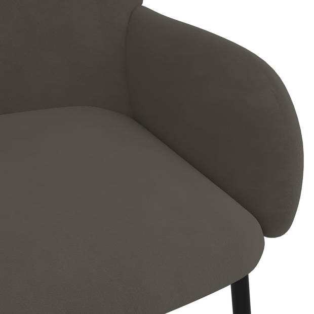 vidaXL Eetkamerstoelen 2 st fluweel donkergrijs