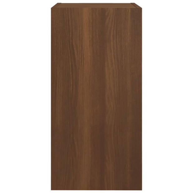 vidaXL Tv-meubel 30,5x30x60 cm bewerkt hout bruin eikenkleur