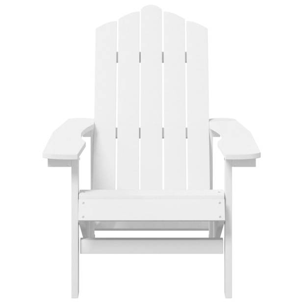 vidaXL Tuinstoel Adirondack HDPE wit