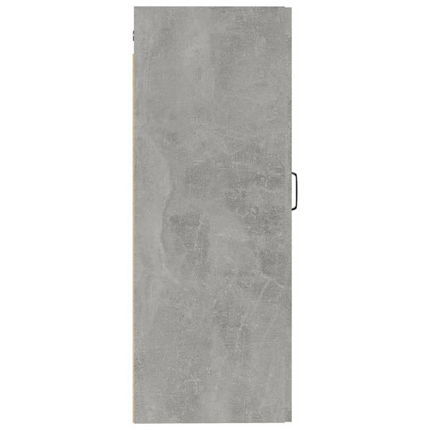 vidaXL Hangkast 35x34x90 cm bewerkt hout betongrijs