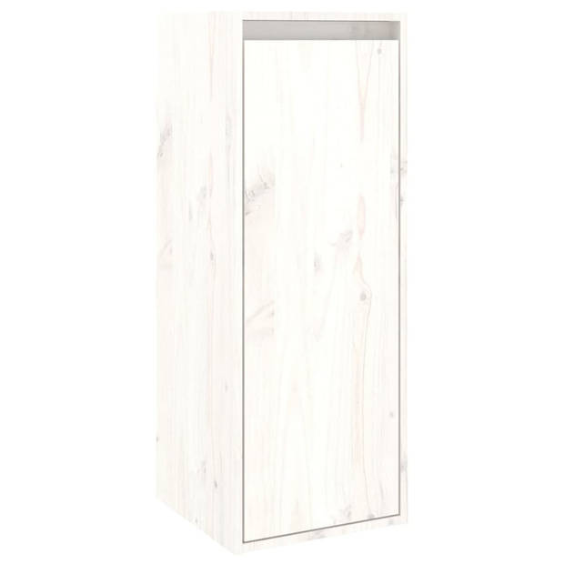 The Living Store TV-kast Classic s - Massief grenenhout - 100 x 30 x 35 cm - Wit