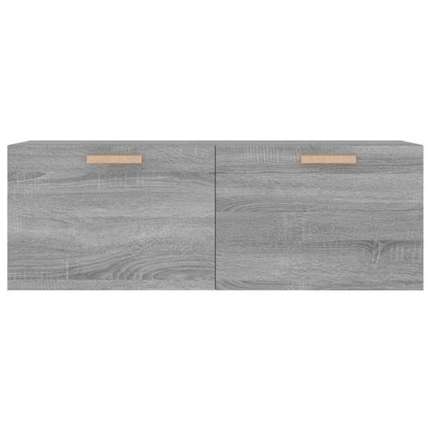 The Living Store Wandkast - Trendy - Opbergruimte - 100x36.5x35 cm - Grijs Sonoma Eiken