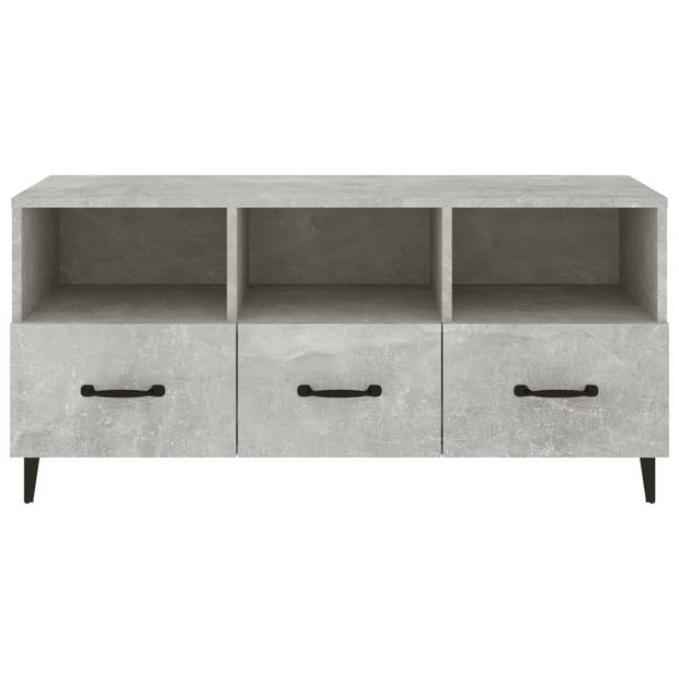 The Living Store TV-meubel - Betongrijs - 102 x 35 x 50 cm - Stevig materiaal