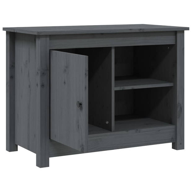 vidaXL Tv-meubel 70x36,5x52 cm massief grenenhout grijs