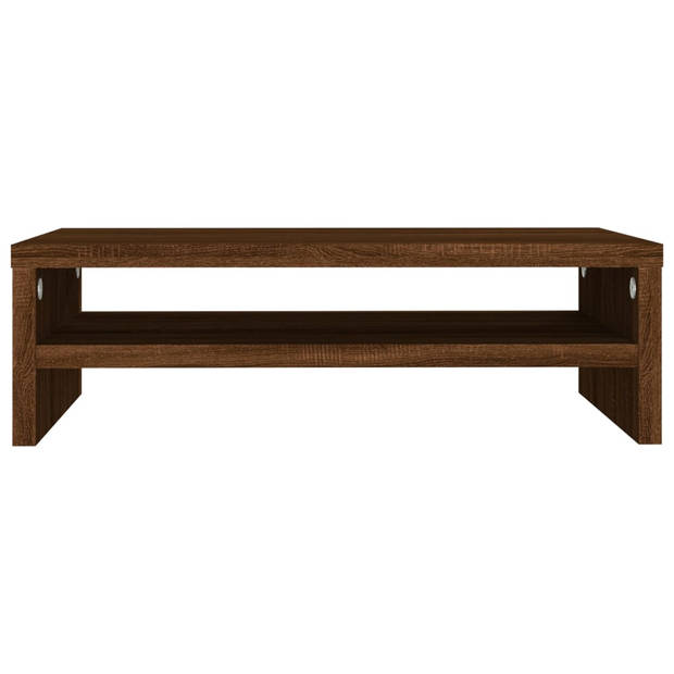 vidaXL Monitorstandaard 42x24x13 cm bewerkt hout bruin eikenkleur