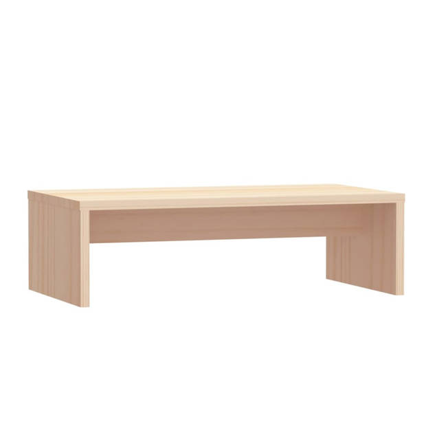 vidaXL Monitorstandaard 50x27x15 cm massief grenenhout