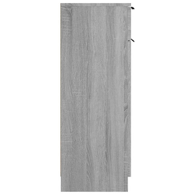 vidaXL Badkamerkast 32x34x90 cm bewerkt hout grijs sonoma eikenkleurig