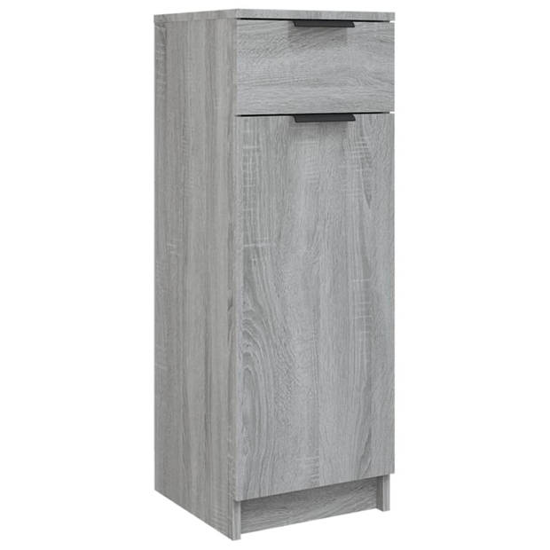 vidaXL Badkamerkast 32x34x90 cm bewerkt hout grijs sonoma eikenkleurig