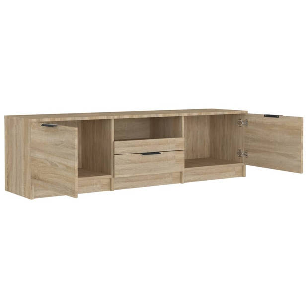 vidaXL Tv-meubel 140x35x40 cm bewerkt hout sonoma eikenkleurig