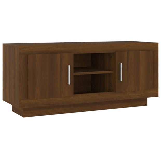 vidaXL Tv-meubel 102x35x45 cm bewerkt hout bruin eikenkleur