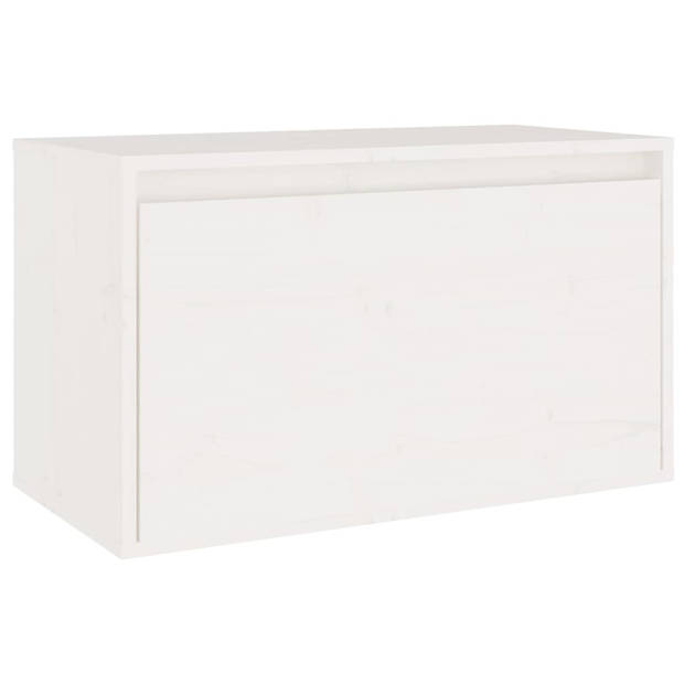 The Living Store TV-meubel The Living Store Grenenhouten wandmeubel - 60 x 30 x 35cm - wit