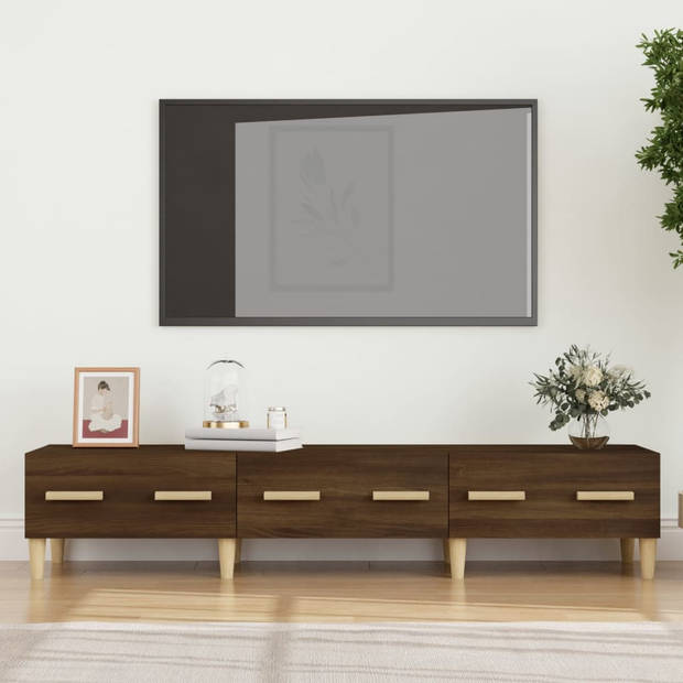 The Living Store Moderne TV-meubel - Bruineiken - 150 x 34.5 x 30 cm (B x D x H)